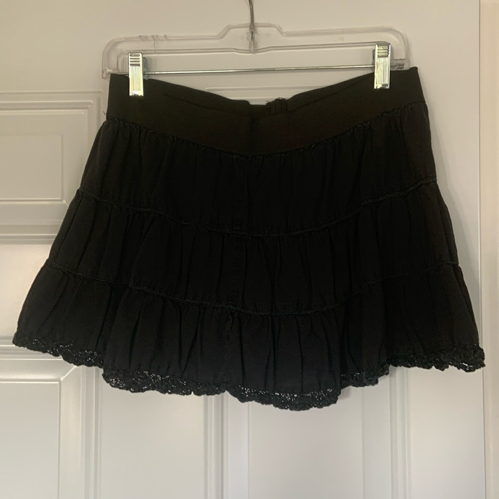 Yag Couture Black Tiered Skater Skirt